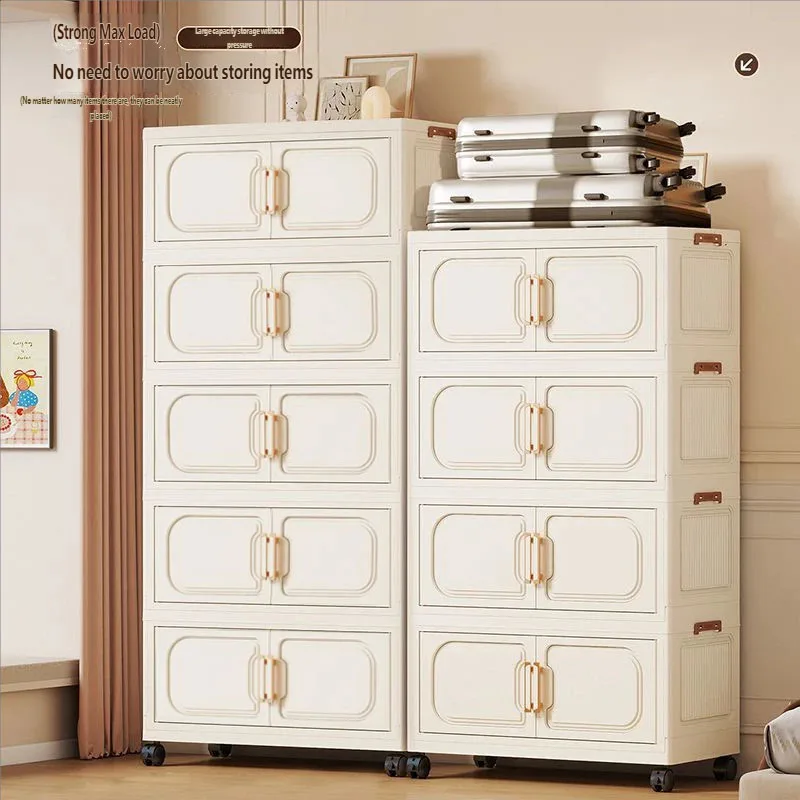Cassettiera Contenitore Salvaspazio per Casa, Grande Capacità, Mobiletto Contenitore per Giocattoli e Snack, Comodino da Camera da Letto