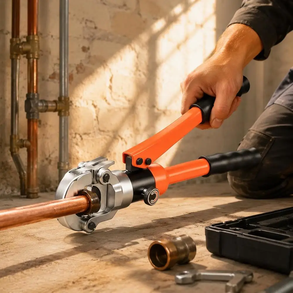 Pinza Idraulica per Crimpatura di Tubi PEX e in Alluminio-Plastica, con Mascelle a U e U-J, e Valigetta per il Trasporto - Set di Utensili per Riparazioni e Installazioni Idraulic…