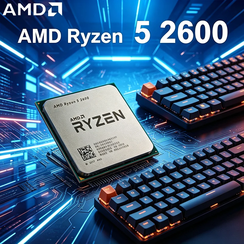 Processore AMD Ryzen 5 R5 2600 3.4GHz 6-Core 12-Thread CPU Socket AM4