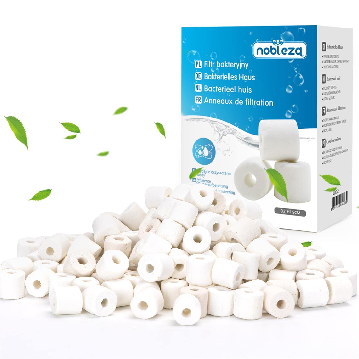 Nobleza - Anelli Filtranti in Ceramica, Filtro Biologico per Acquari, 1000g in Sacchetti