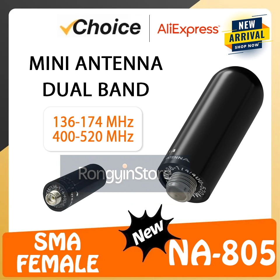 NA-805 Walkie Talkie Antenna VHF/UHF UV-5R MINI Antenna 4CM SMA-Femmina per Kenwood Quansheng Baofeng Radio Accessorio di ricambio