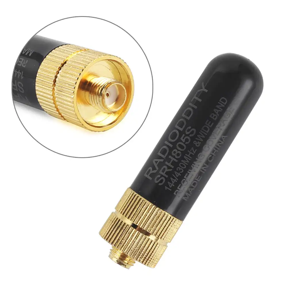 Antenna Corta SRH-805s Dual Band VHF UHF con Connettori SMA BNC TNC per Radioamatori Baofeng Kenwood HYT Yaesu Icom Motorola
