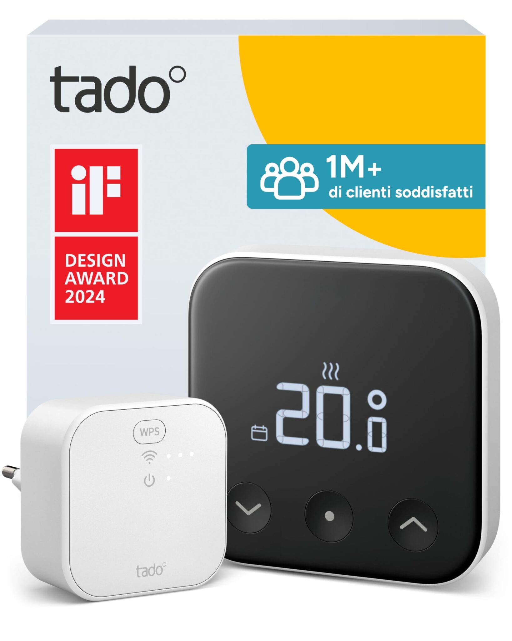 tado° termostato intelligente X – Starter Kit, termostato ambiente cablato e Bridge X, controllo del riscaldamento tramite app e smart speaker (Alexa, Siri, Google)