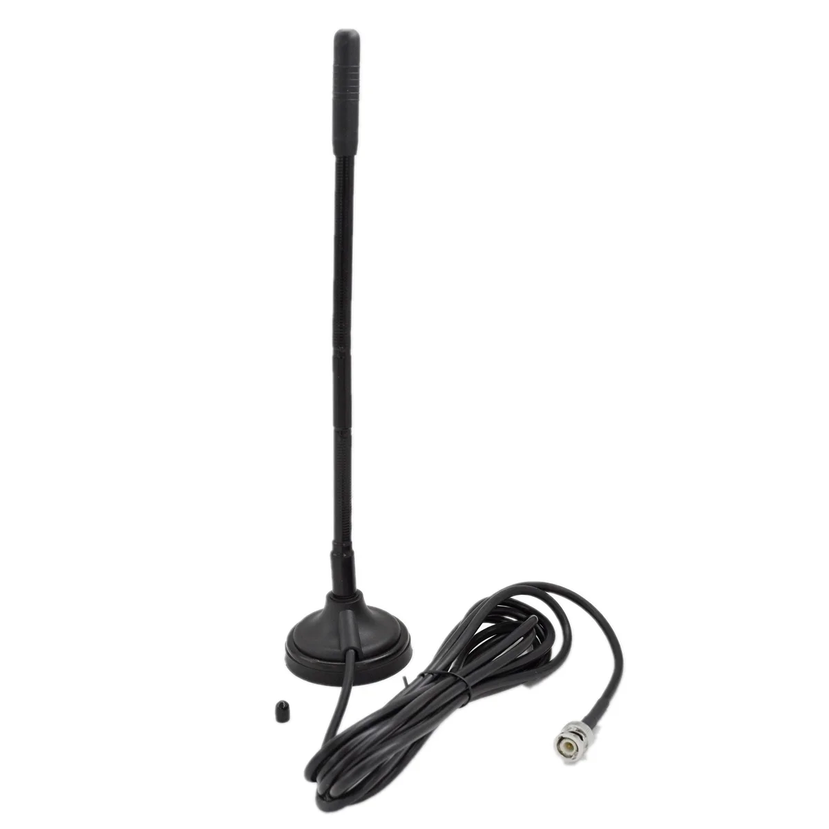 Antenna Mobile CB-3 27MHz con Cavo Estensibile e Base Magnetica, Connettore BNC per Radio ICOM V8 V80E HAM CB