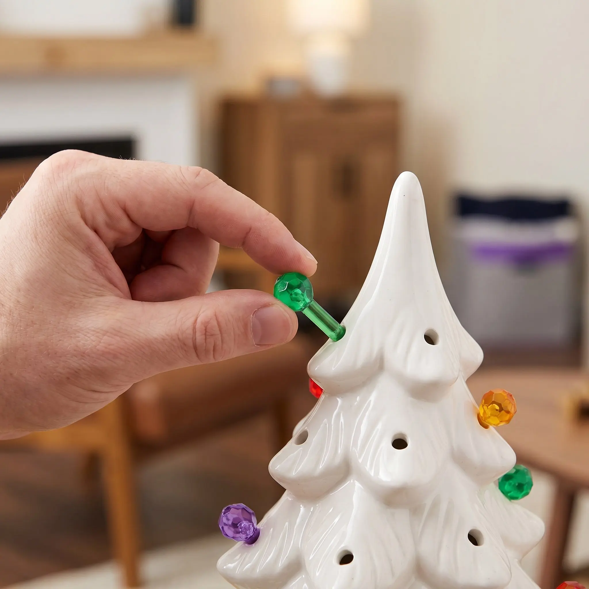 200 Pezzi di Lampadine di Ricambio per Albero di Natale, Multicolore, Rotonde e Sfaccettate in Plastica, per Decorazioni Interne