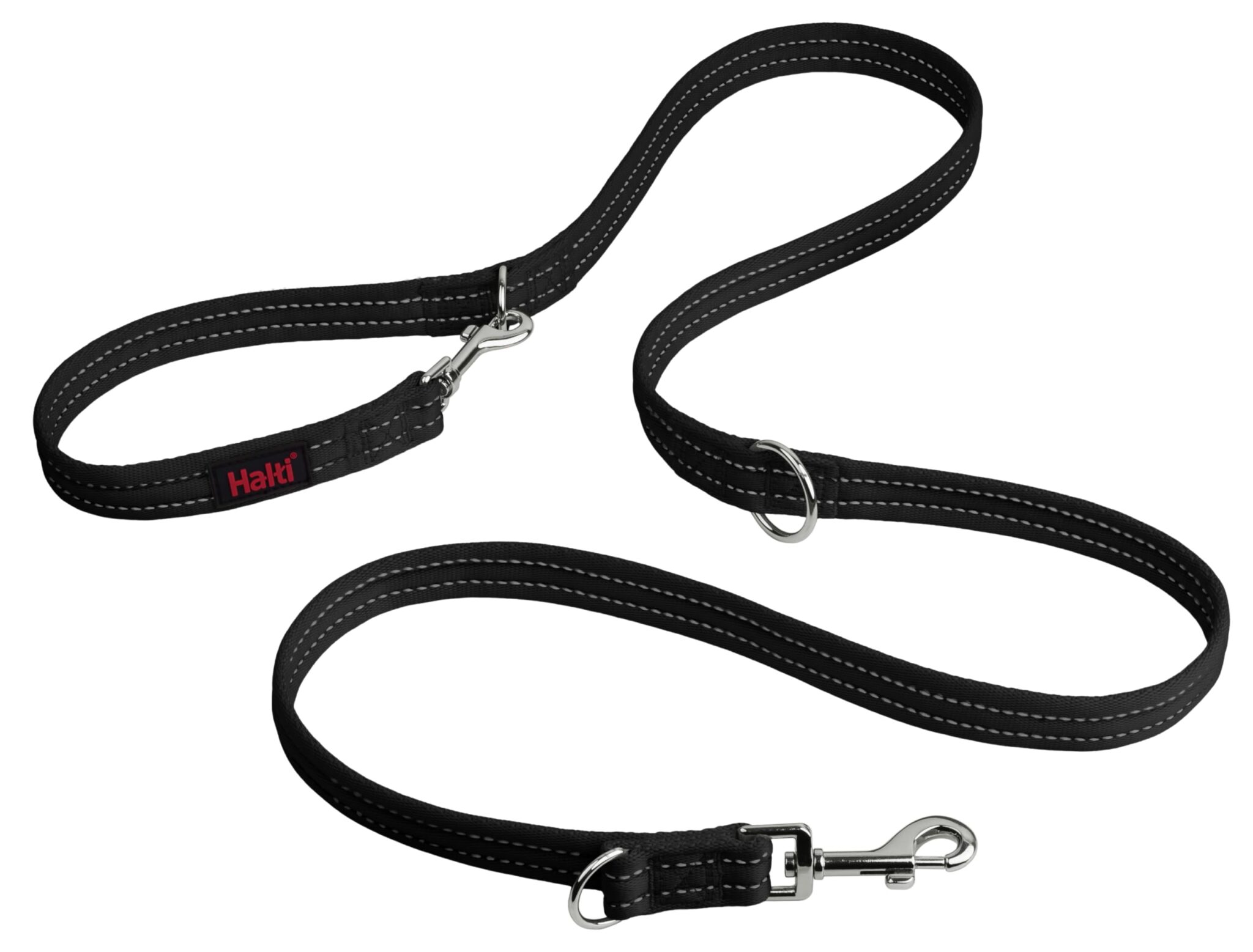 Guinzaglio da addestramento Halti per cani | Taglia L, Nero | Un imbottito guinzaglio multifunzione a doppia clip per l'addestramento anti-trazione. Per cani di taglia media e gra…