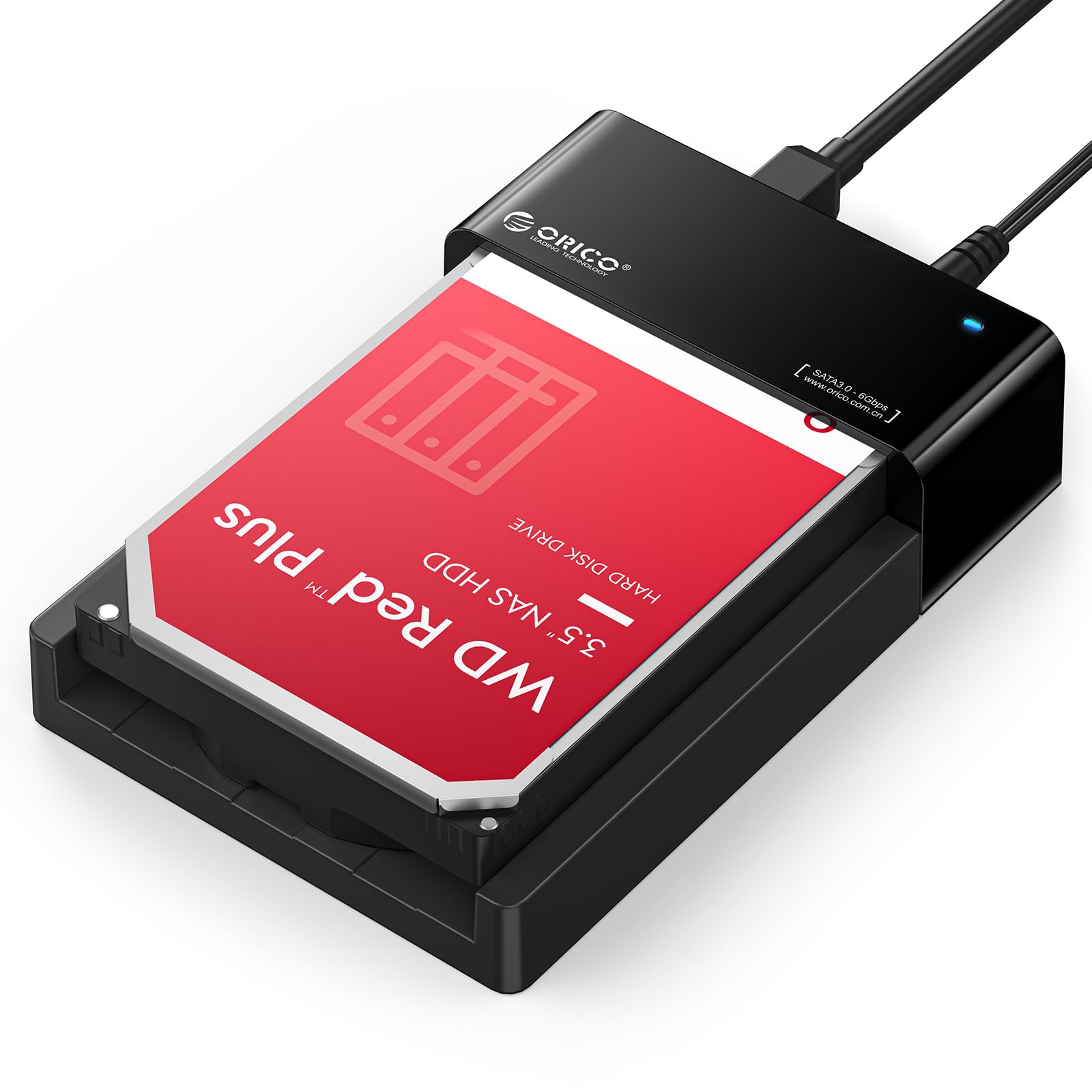 ORICO Docking Station Esterna USB 3.0 SATA per Dischi Rigidi SATA da 2,5/3,5 Pollici, Docking Station per Dischi Rigidi da 5 Gbps con Capacità Fino a 24 TB [Supporta UASP] 2230/22…
