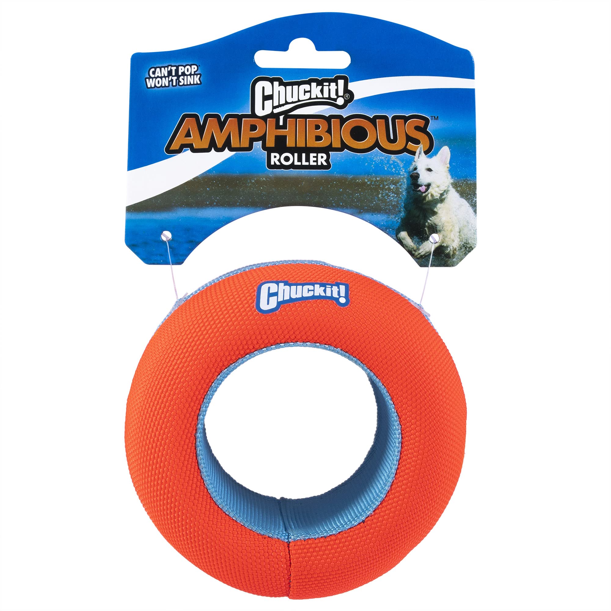 Chuckit! – Amphibious Roller – Gioco Inseguimento per Cani - Gioco Inaffondabile, Galleggia sulla Superficie dell'Acqua - Ruota per Giochi d'Acqua - Taglia Unica - Diametro 10cm