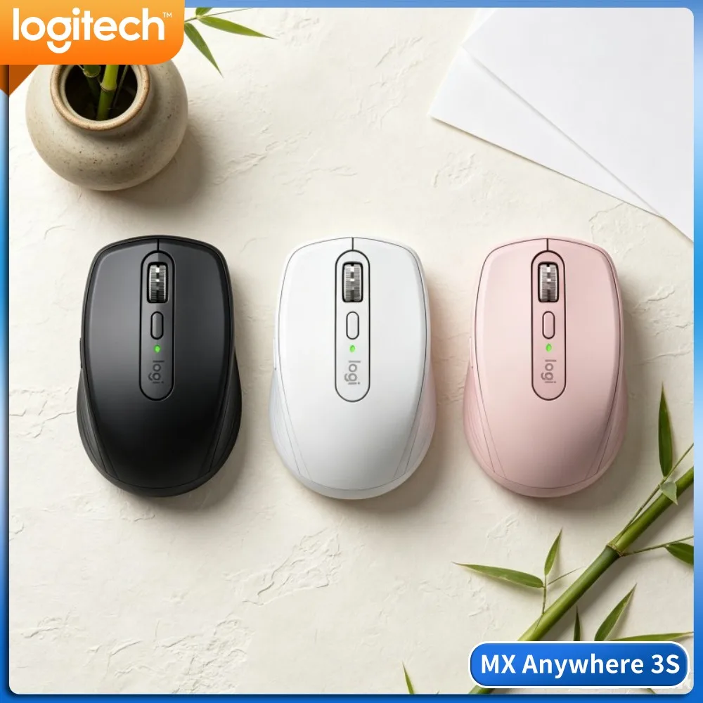 Mouse Wireless MX Anywhere 3S - Darkfield 8K DPI, Scorrimento Magspeed, Multi-OS, Ideale per Aula e Lavoro d'Ufficio