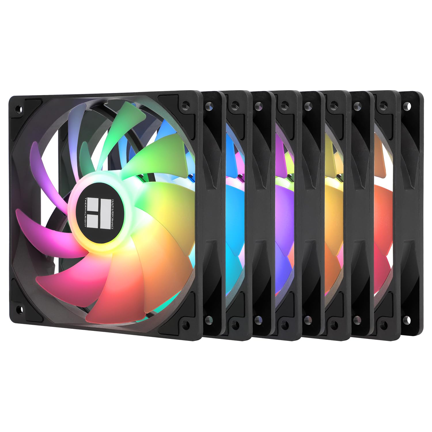 Thermalright TL-C12C-S X5 - Ventola d'aria per CPU ARGB da 120 mm, ventola PWM Silent Computer con cuscinetto S-FDB, ventola fino a 1550 giri/min, ventola per PC, confezione da 5…