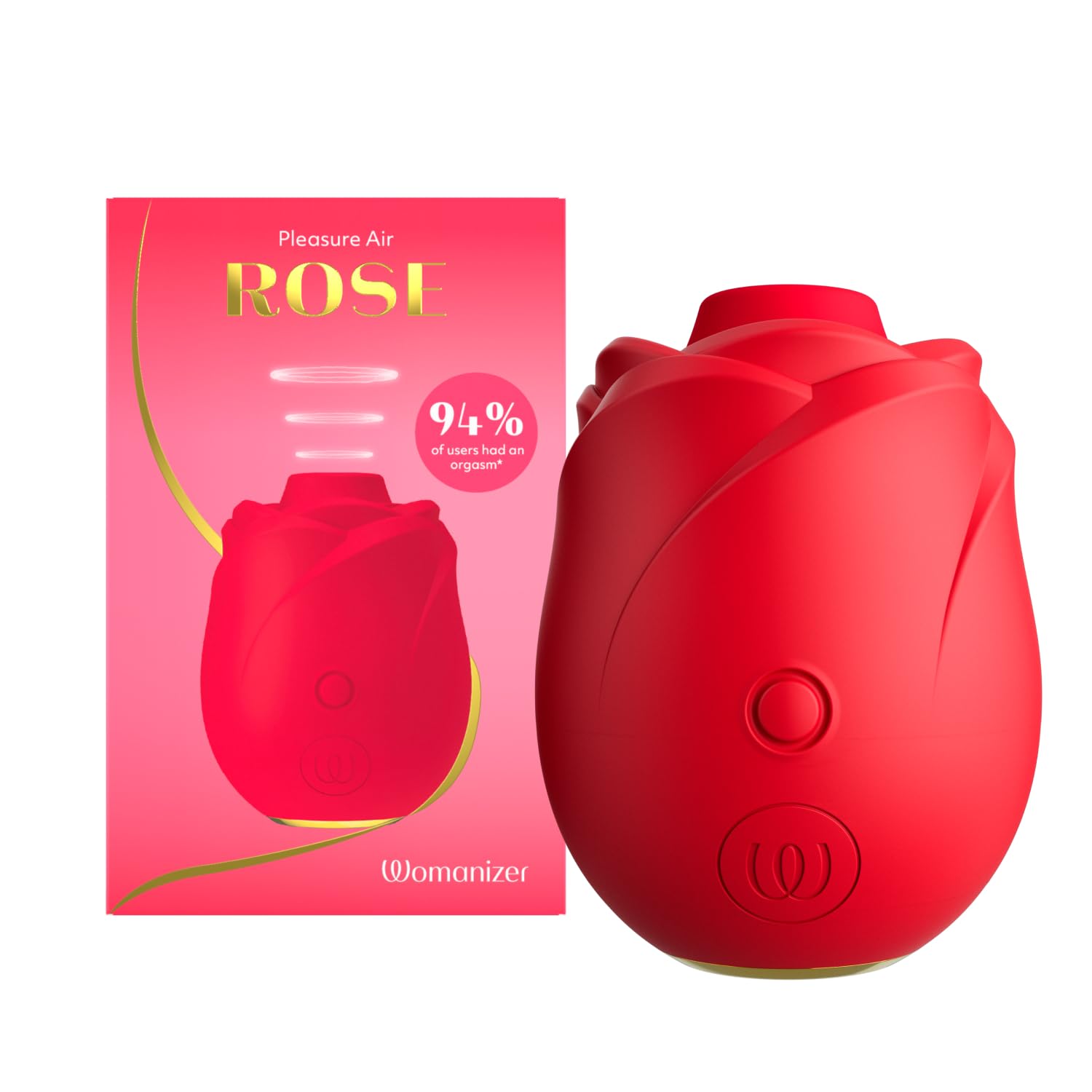 Womanizer Rose Succhia Clitoride per Donna, Stimolatore Clitorideo, rosso | Design elegante Rosa, 6 livelli di intensità, 4 pattern, Sex Toy Impermeabile, Ricaricabile, Vibratorep…