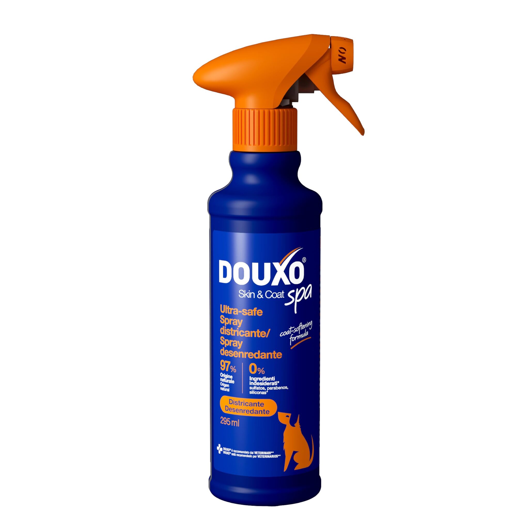 DOUXO® Skin & Coat SPA - Spray Districante per Cani Ultra-Sicuro, 340ml. Districa e nutre il manto in sicurezza, lasciandolo morbido, rivitalizzato e privo di nodi. Formula skin-f…