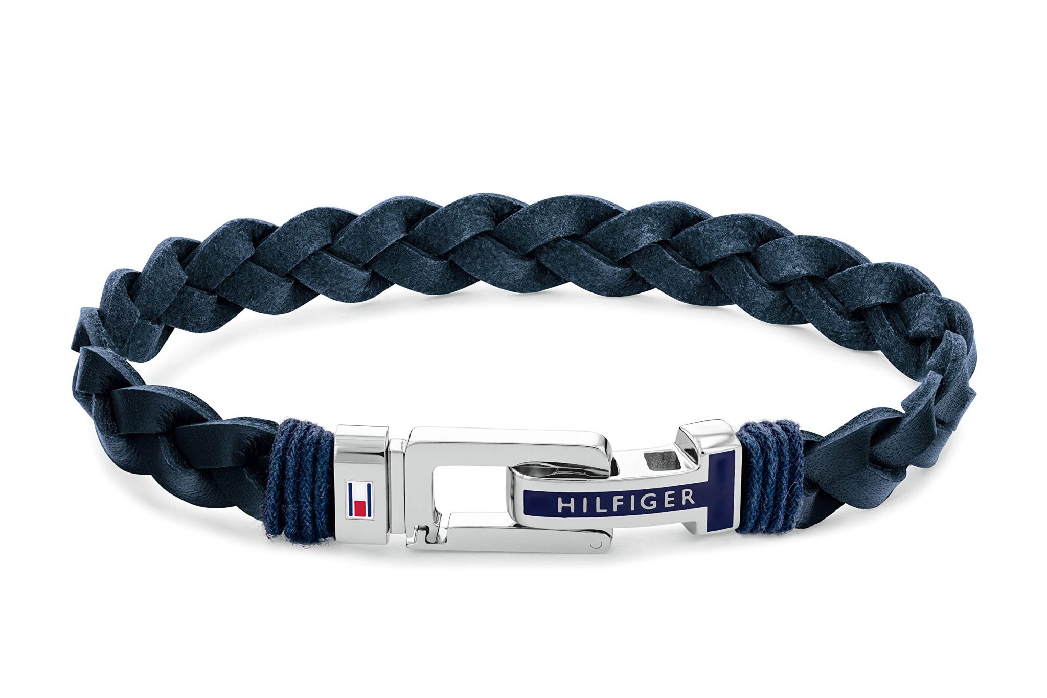 Tommy Hilfiger Jewelry Bracciale in Pelle Intrecciata da Uomo - Disponibile in Blu o Nero