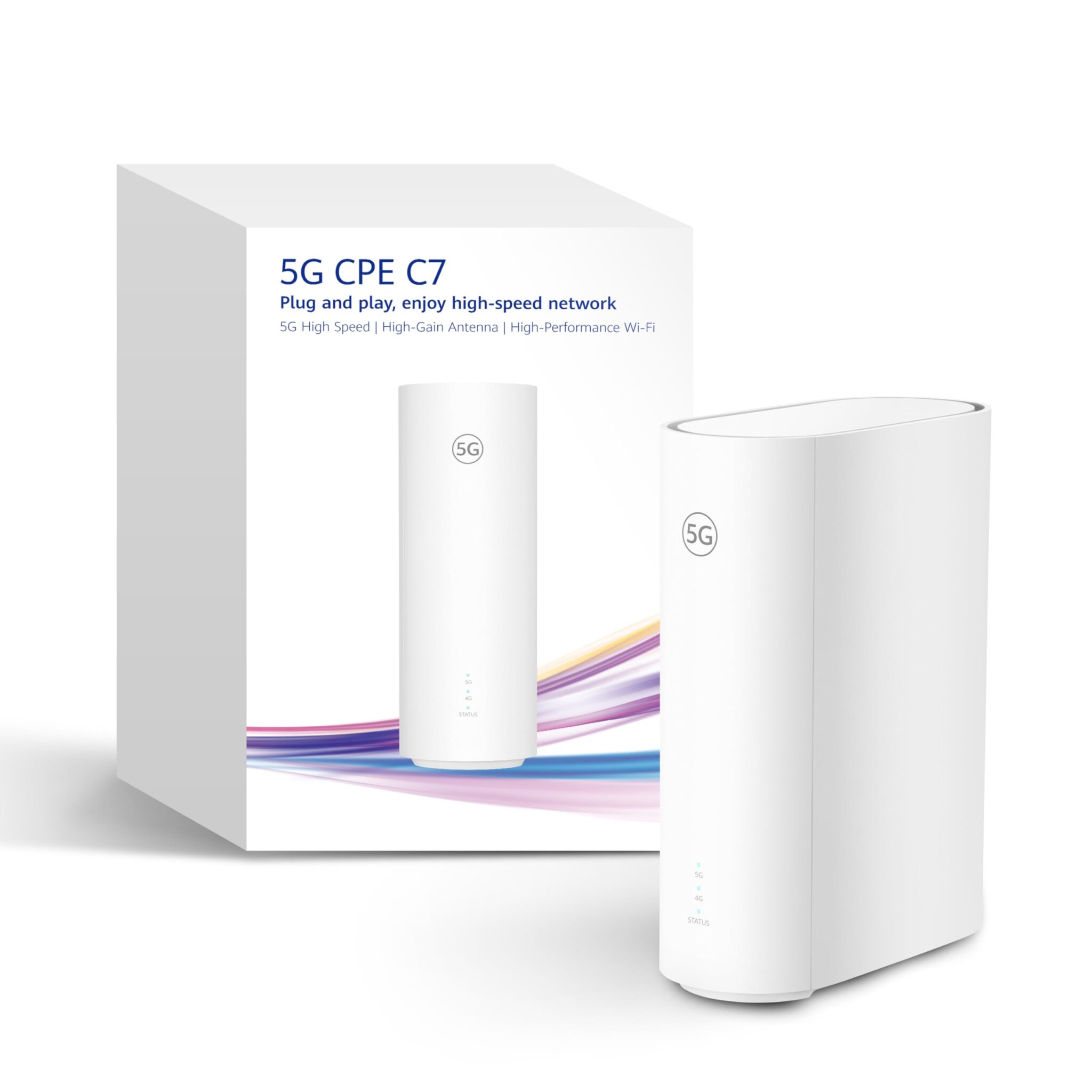 5G CPE C7 Router SIM, WiFi 6 AX3000, fino a 5,8 Gbps, 2x Gigabit LAN | Plug-and-play, Inserisci una SIM 5G e sei online in pochi minuti, Mesh WiFi 6 per tutta la casa, Gaming e st…