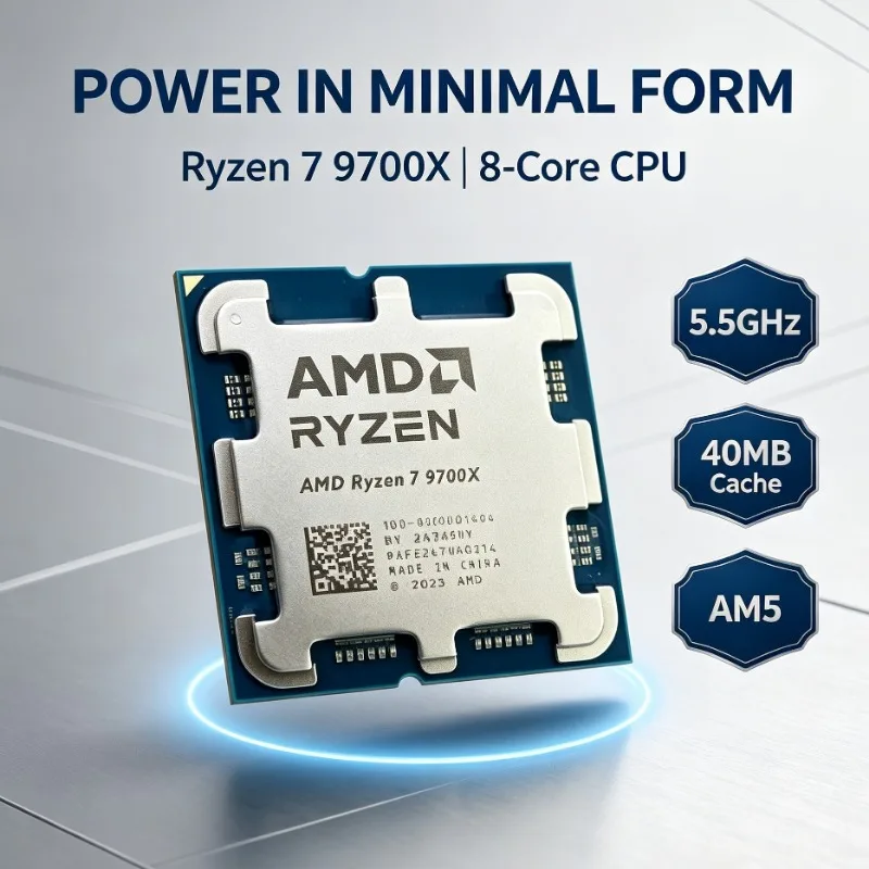 Processore Desktop Ryzen 7 9700X Socket AM5 8C16T 3.8GHz 32MB L3 DDR5 Senza Dissipatore