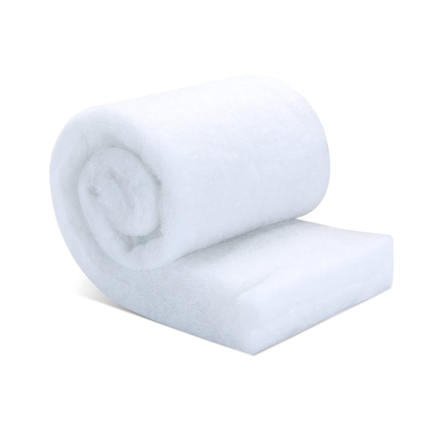 Nobleza - Filtro Cotone Bianco，Alta densità del Carbone Attivo Spugna， L60*W30*H2.5CM， Media Filtrante Acquario può Essere Tagliato su Misura