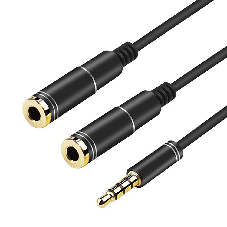 3.5mm Microfono Y Splitter audio mobile Cuffie Microfono Cavi di prolunga Aux Adattatore splitter jack Cavo Aux per telefono Computer portatile