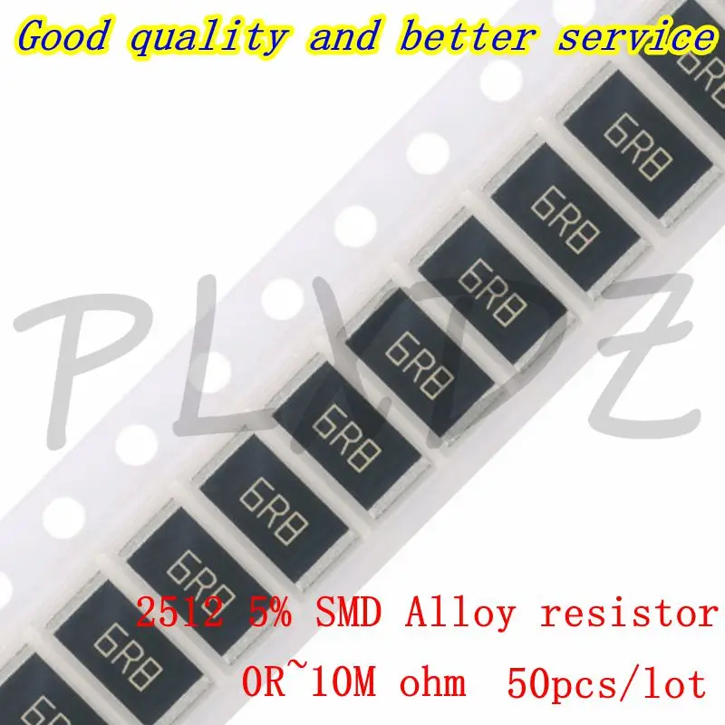 50 pz 2512 5% resistori in lega SMD 0R ~ 10M 7.5 8.2 9.1 10 11 12 13 15 16 18 20 22 24 27 30 33 36 39 43 47 51 56 62 68 75 82 R ohm