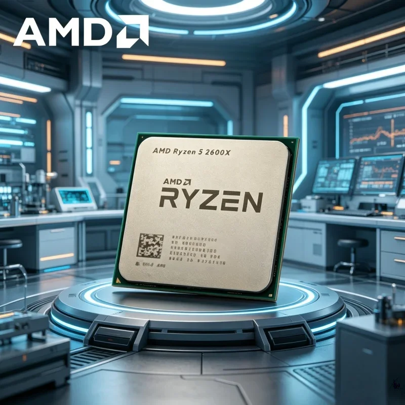 Processore Desktop AMD Ryzen 5 2600X Overclockabile 3.6GHz 6C12T AM4 per Appassionati di Gaming e Utenti d'Ufficio