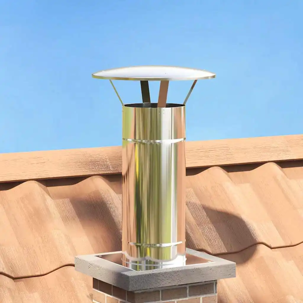 Tubo di Prolunga in Acciaio Inox 35x35x65cm, Condotto di Ventilazione Durevole per Cucina e Uso Domestico