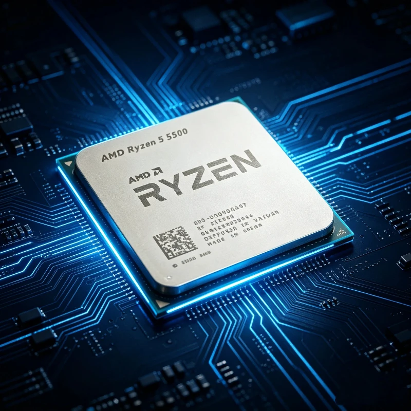 CPU Desktop Multi-task per Gaming AMD Ryzen 5 5500 Nuovo 3.6GHz 7nm 16MB Cache 6 Core 12 Thread Socket AM4 Senza Dissipatore