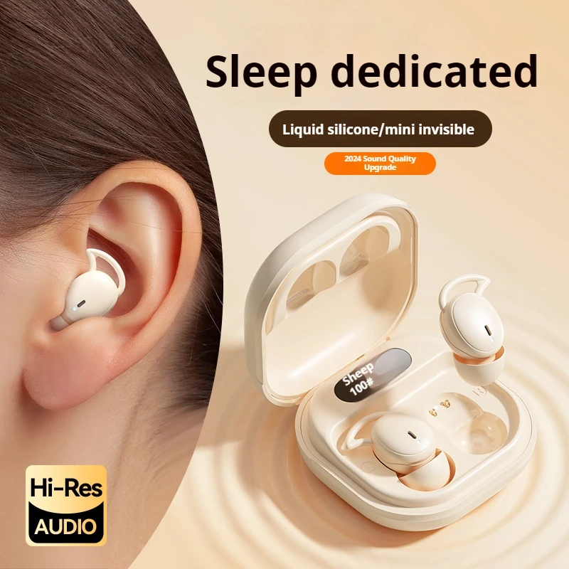 Auricolari Wireless Portatili M72 Mini, Bluetooth In-Ear con Riduzione del Rumore, Invisibili per Dormire, Cuffie Stereo HIFI per Musica