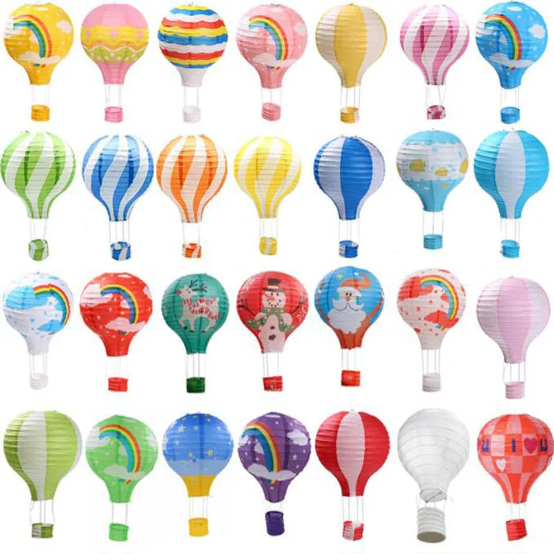 12 pollici 30 cm fai da te appeso mongolfiera lanterne di carta riutilizzabili lampade a sfera per feste Decor Halloween Natale Matrimonio Compleanno