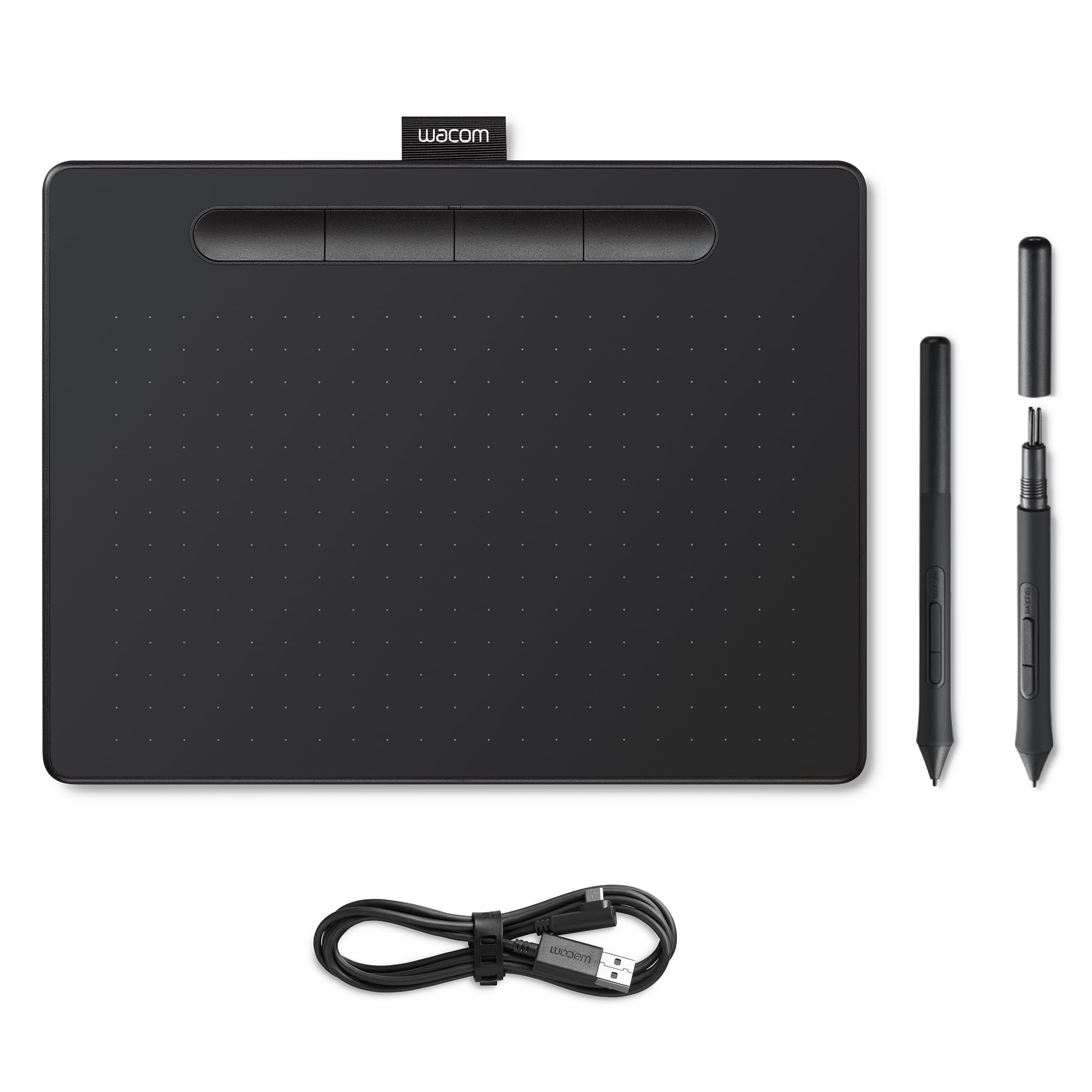Wacom Intuos M, Tavoletta grafica, incl. Wacom Pen 4K senza batteria | Tavoletta grafica (richiede PC) con esperienza di penna naturale Wacom, controllo preciso per disegno, pittu…