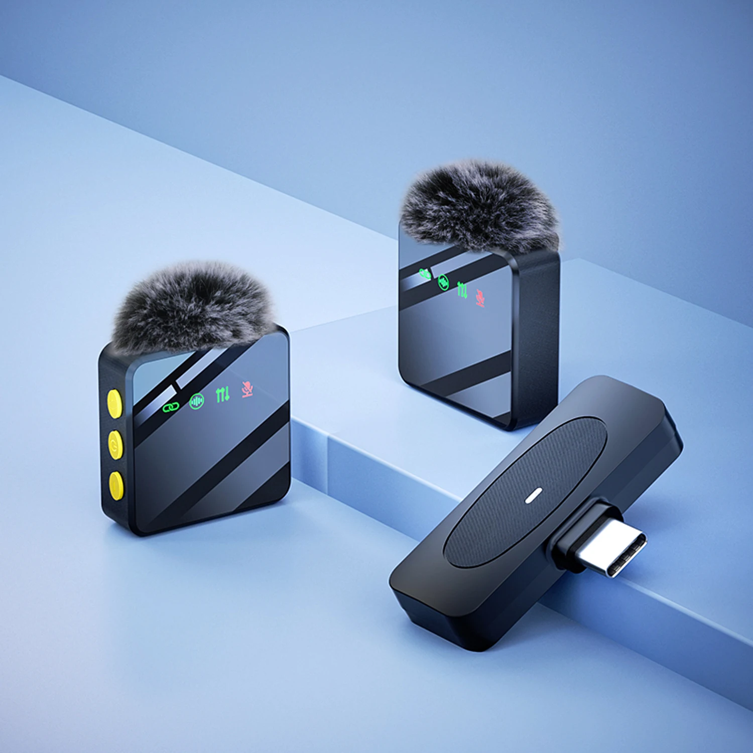 Microfono Lavalier Wireless Professionale per Telefoni e Computer con Connettore Type-C, Universale per Vlog, Video Brevi, Interviste e Conferenze