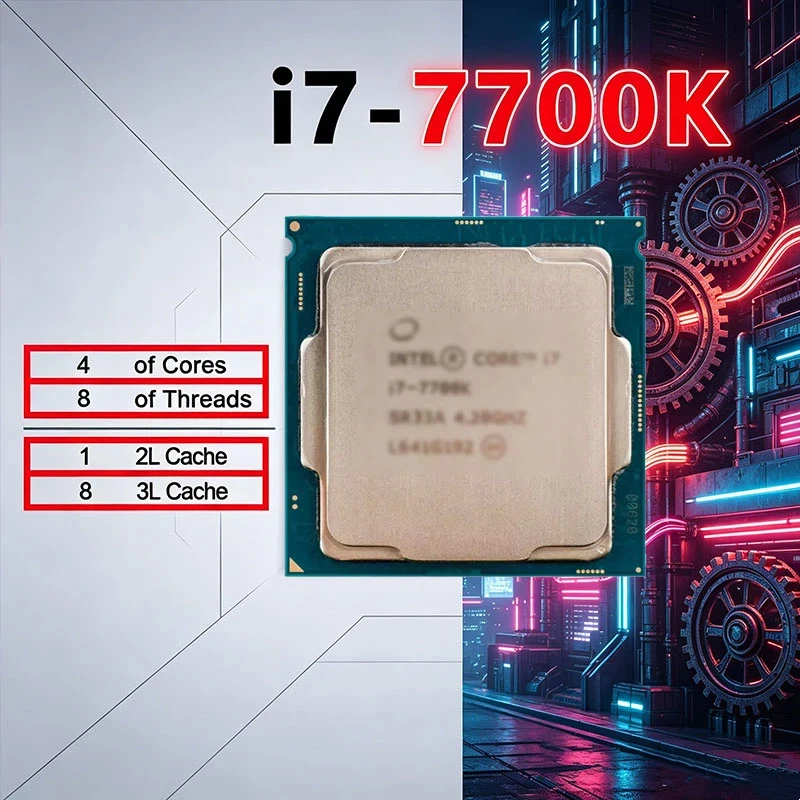 Processore CPU Intel Core i7 7700K 4.2GHz Quad-Core Eight-Thread 8M 91W LGA 1151 (versione sfusa)