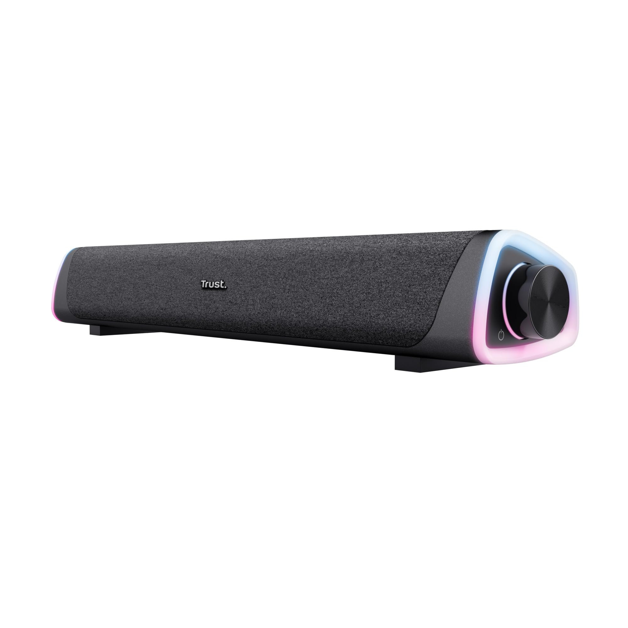 Trust Liro Soundbar PC 12W, Stereo Speaker con Illuminazione LED RGB, Nero | Jack AUX 3.5 mm, Casse PC con Alimentazione USB, Altoparlanti per PC Laptop Desktop Tablet Smartphone…