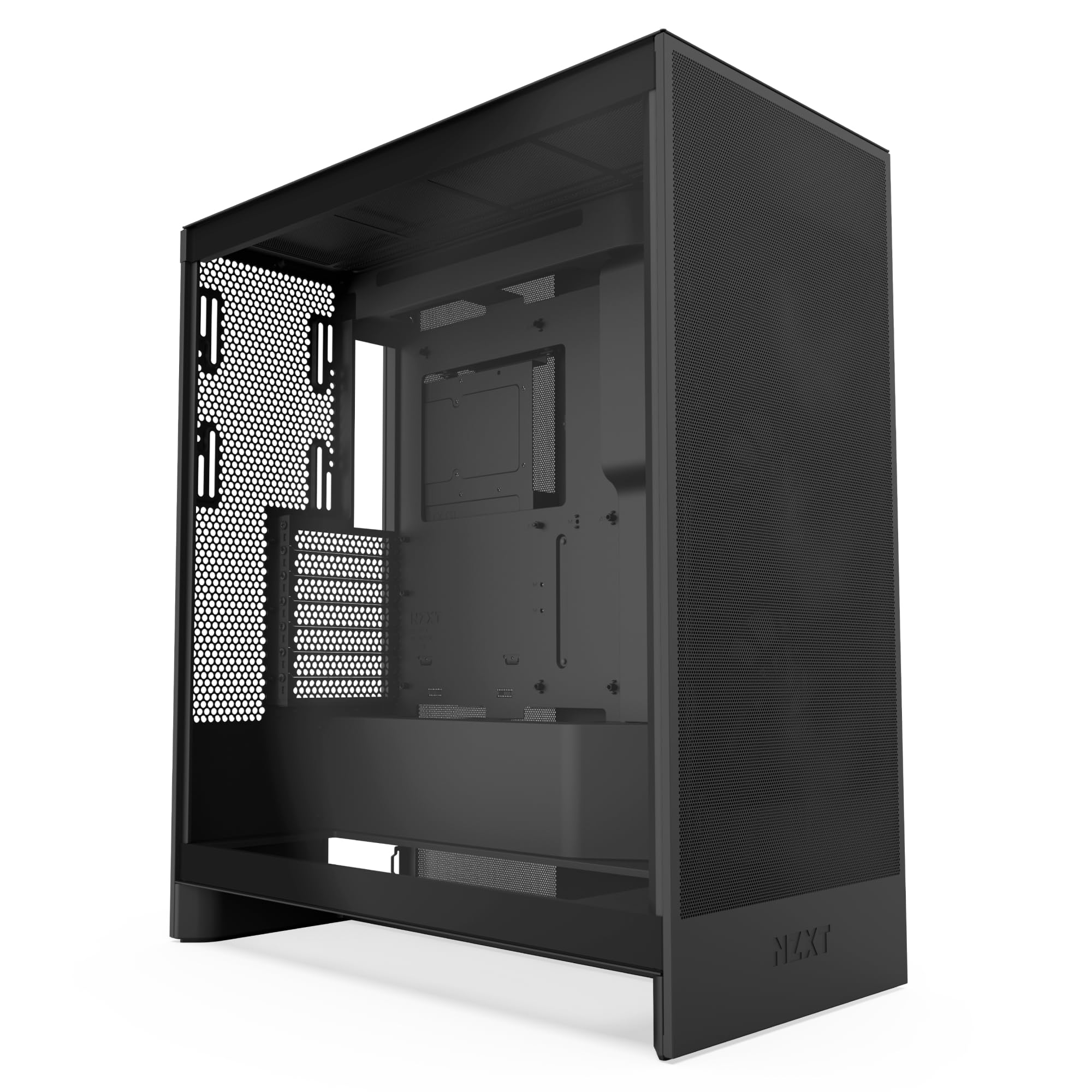 NZXT H7 Flow - Case PC Mid-Tower ATX Airflow - Nero | Mid-tower ATX orientato al flusso d'aria. Ventole inferiori raffreddano la GPU, radiatore frontale 420mm, cavi ordinati.