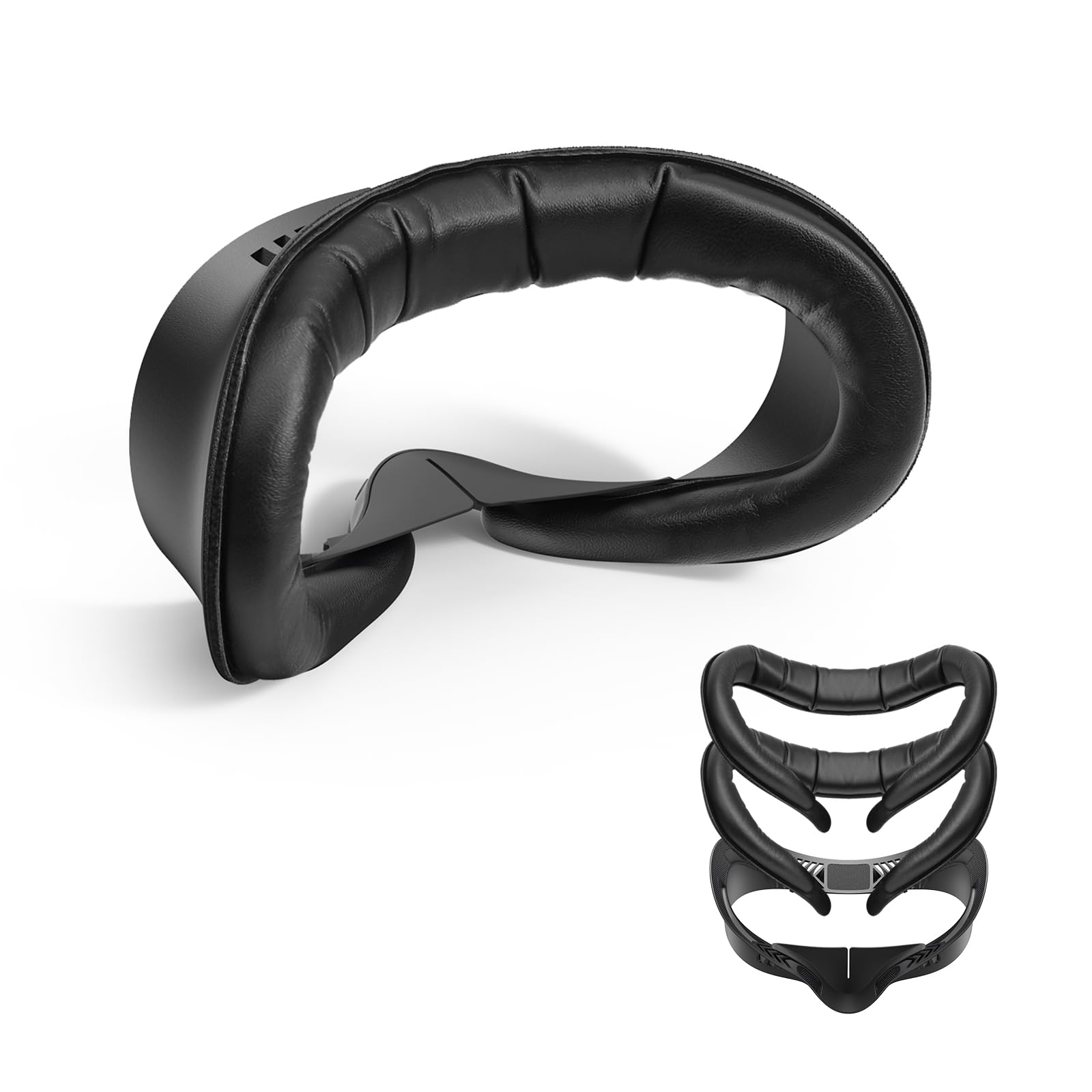 KIWI design V4 Interfaccia Facciale 2 Pad PU Comfort Antivaho per Quest 3S | Per Quest 3S, imbottitura ampia anti-pressione, antivaho, ventilato, blocca luce, PU morbido, per occh…
