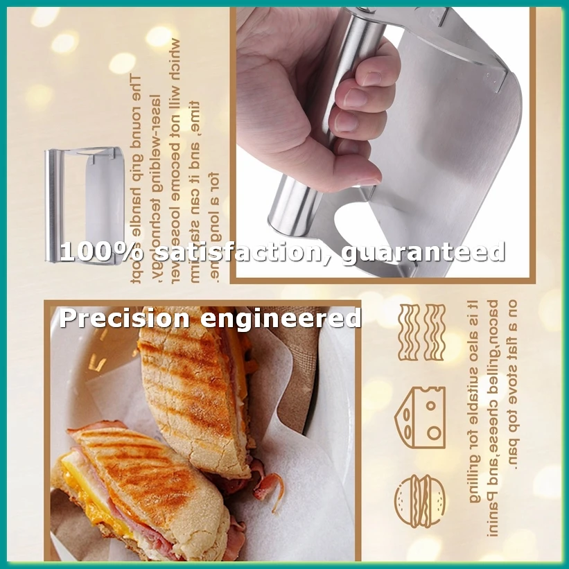 Pesa Bistecche/Carne in Acciaio Inossidabile per Cucina con Manico, Pesa Hamburger Commerciale Pesante per Griglia - A07G