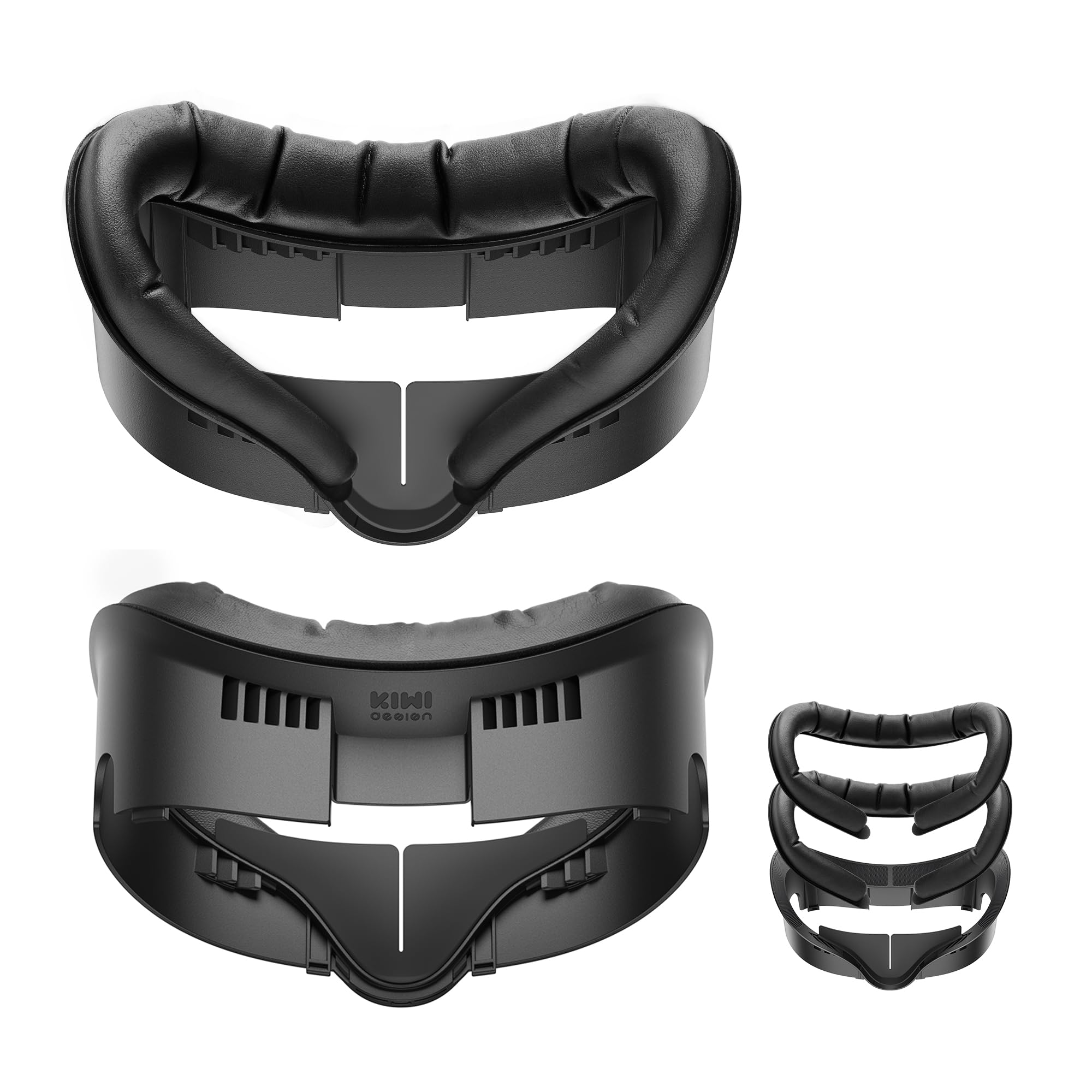 KIWI design V3 Interfaccia Facciale Compatibile con Meta Quest 3 Accessori, Cuscino Facciale in Pelle PU