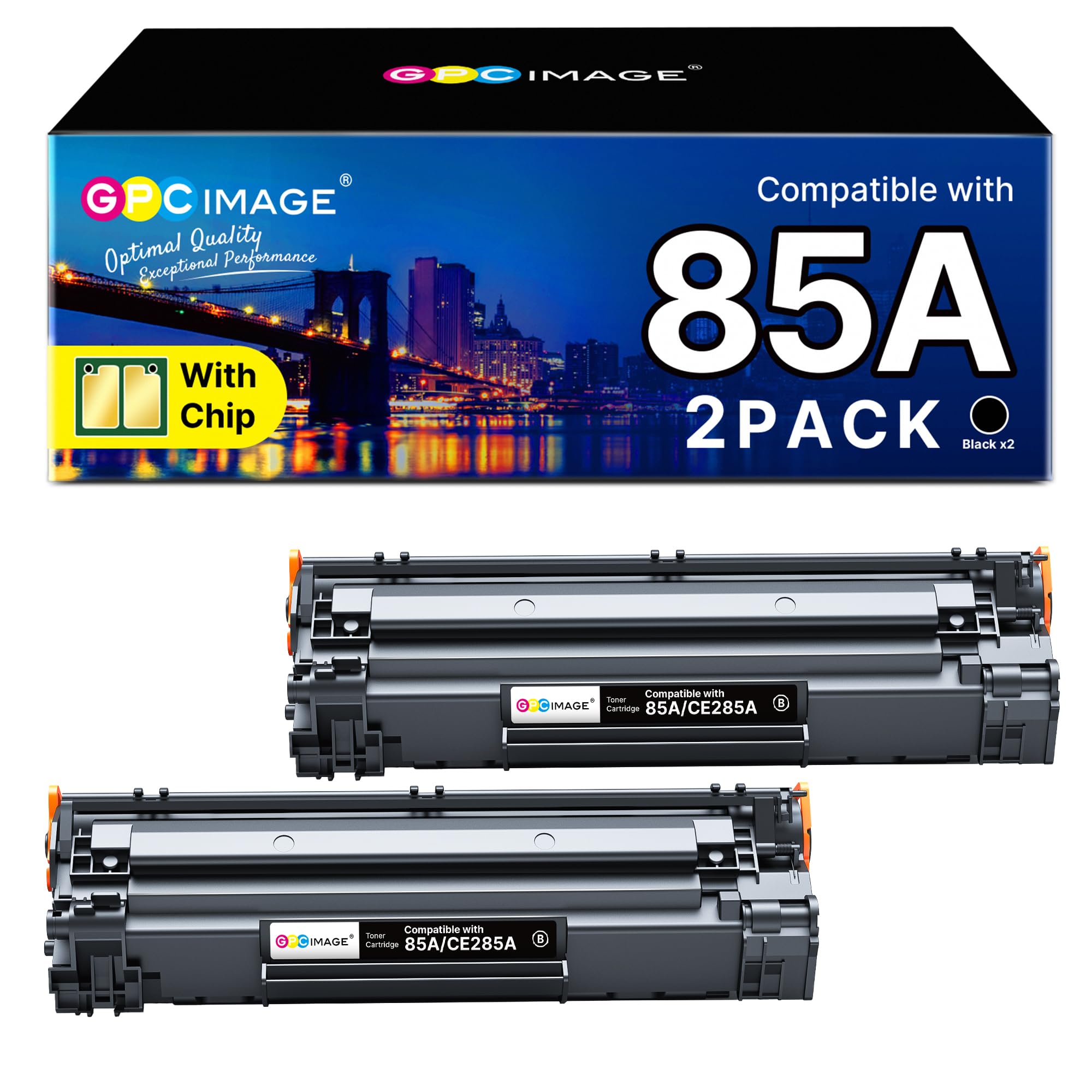 GPC Image 85A Toner Compatibili per HP 85A CE285A Nero 1-Pack | Compatible per HP Laserjet Pro P1102 P1102W M1132 M1212 M1212NF P1109W M1130 M1132MFP M1217NFW