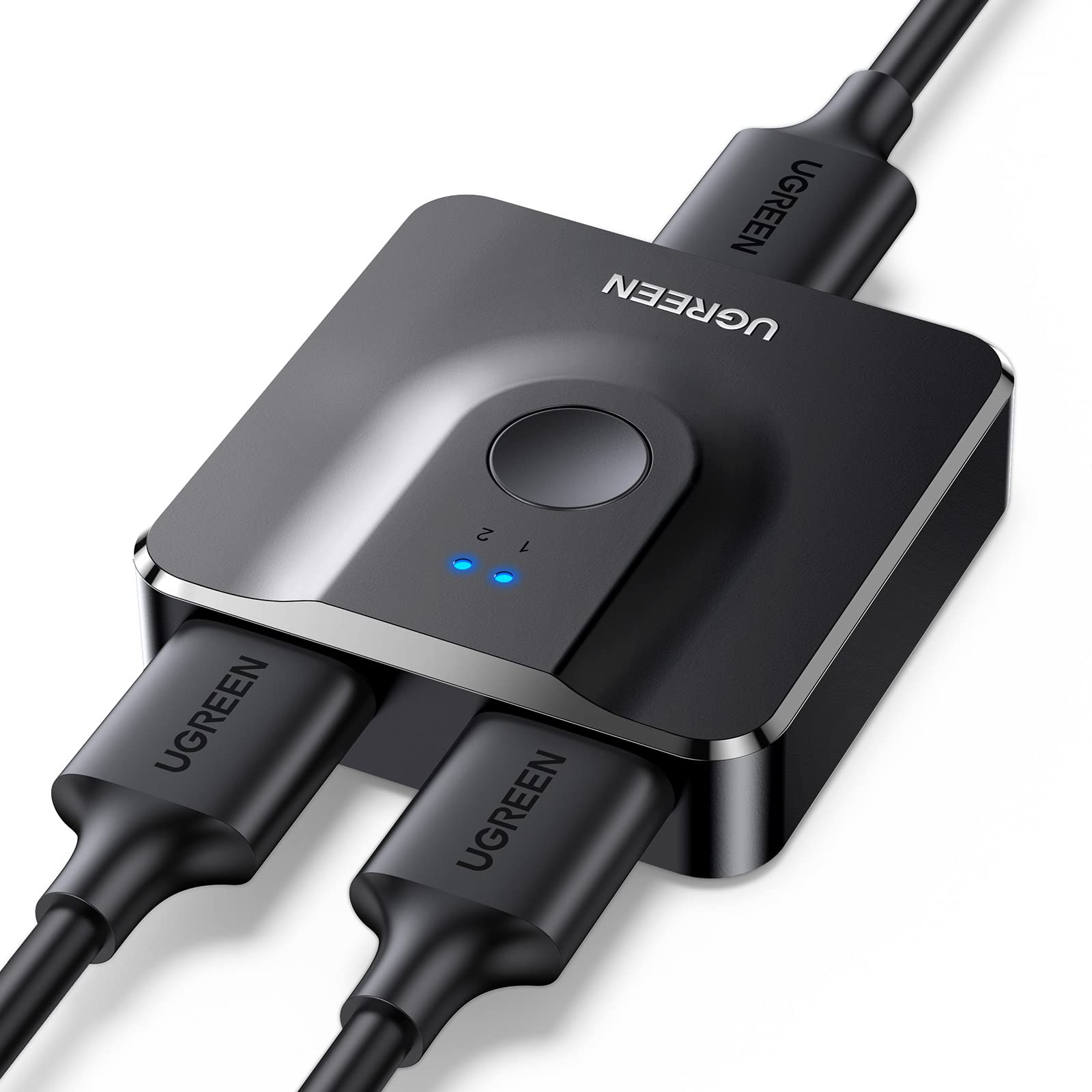 UGREEN HDMI Switch 4K 60Hz Sdoppiatore Bidirezionale 2 Ingressi 1 Uscita | 1 In 2 Out Splitter Compatibile con PS5 PS4 TV Box TV Stick Xbox One Blu Ray, PC, Proiettore (Nero)