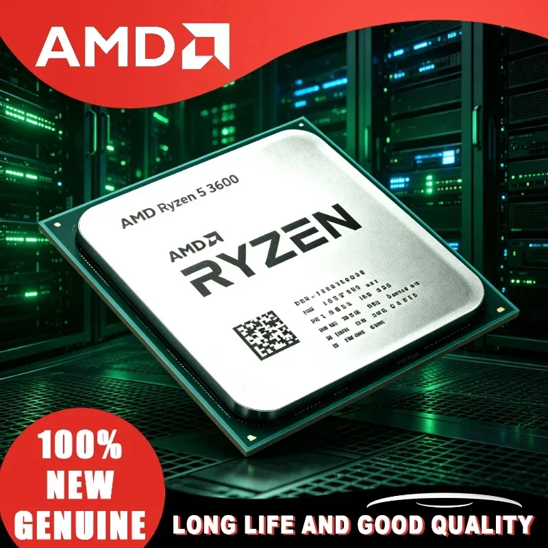 CPU AMD Ryzen 5 R5 3600 6-Core 12-Thread 3.6GHz 100% Nuovo di Zecca, Processore LGA AM4 Originale in Offerta Speciale