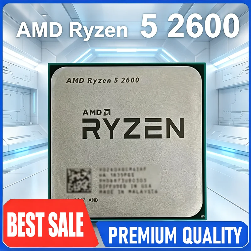 CPU AMD R5 2600 3.4GHz 6 Core 12 Thread Socket AM4 Originale 100% Nuovo in Vendita