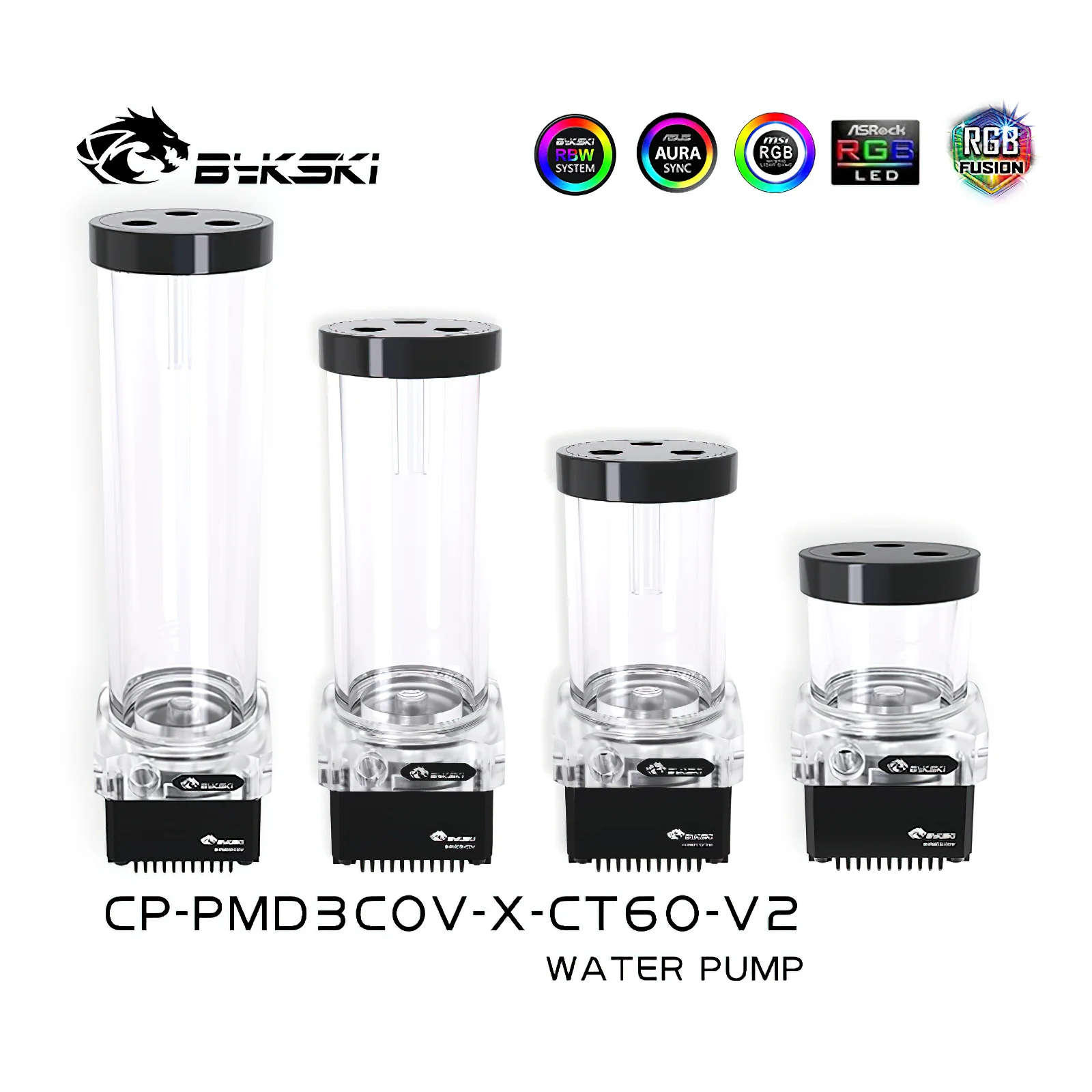 Pompa di raffreddamento ad acqua con serbatoio integrato Bykski da 60 mm 700L CP-PMD3COV-X-CT60-V2