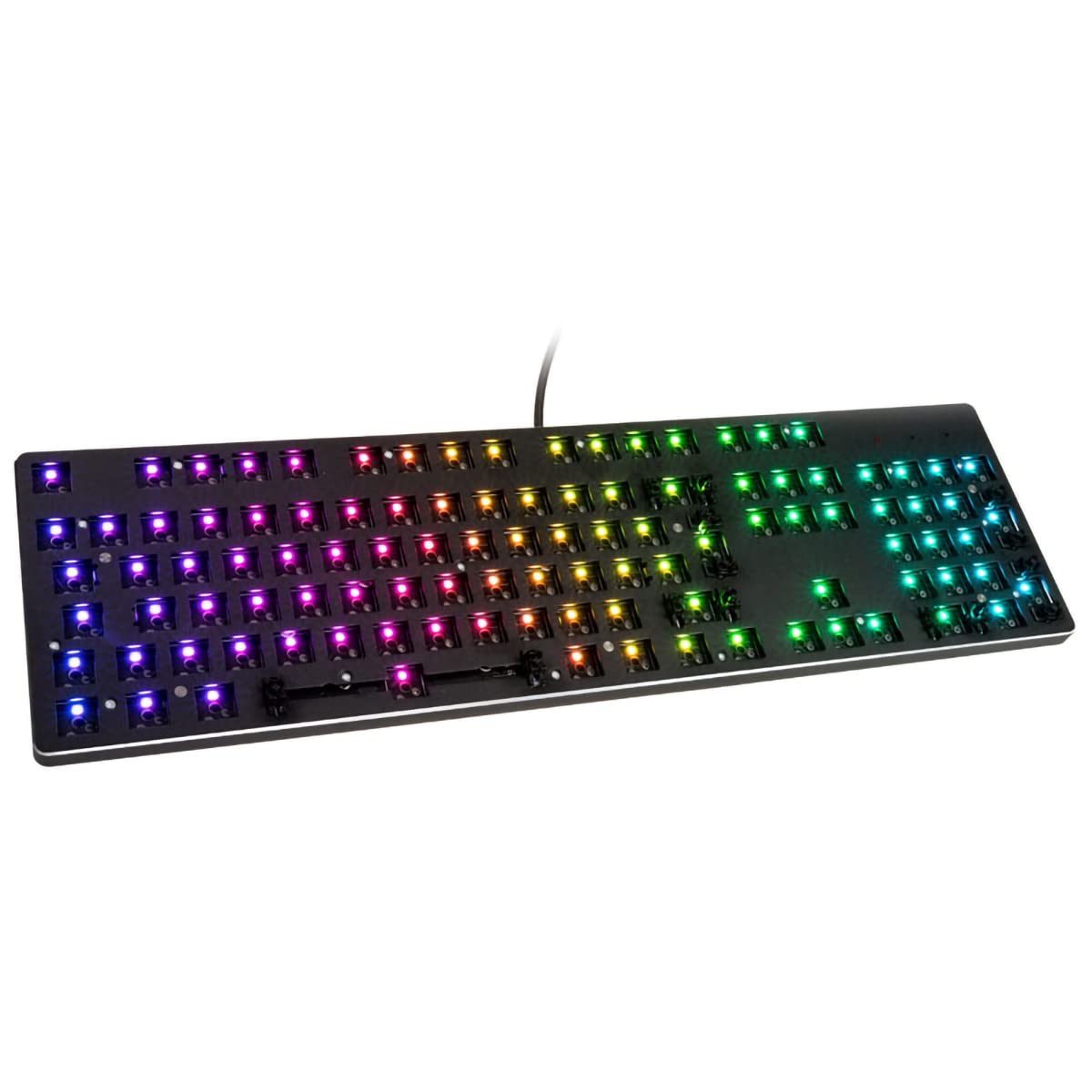 GLORIOUS GMMK Full Size Barebones Kit Custom ISO (Nero) | Design Modulare Hotswap, Retroilluminazione Luce RGB, Piastra Superiore In Alluminio, Compatibile Con Molteplici Sistemi