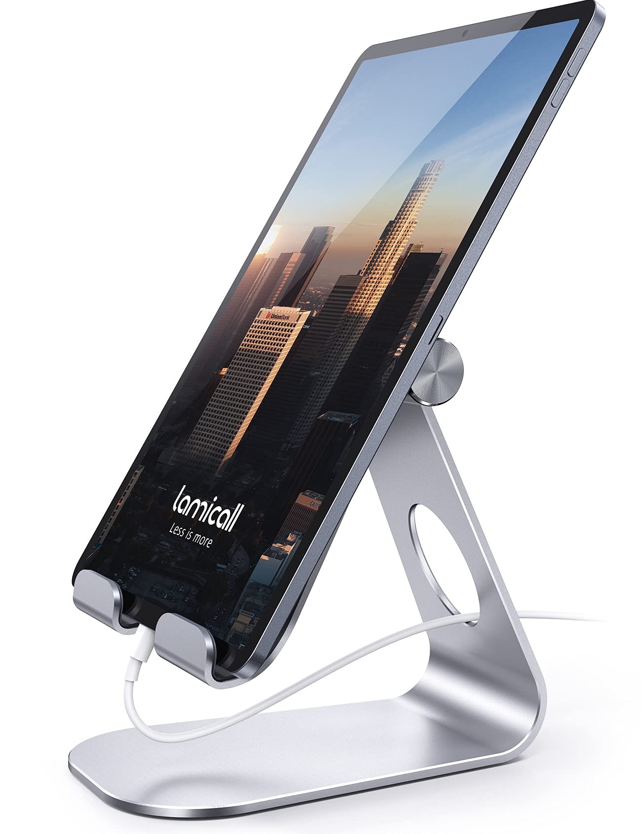 Lamicall Supporto per Tablet, Supporto Regolabile per Tablet - Supporto da Tavolo Compatibile con iPad 2021 PRO 9.7, 10.5, 12.9, Air Mini 2 3 4 5 6, Switch, Samsung Tab, Altri Dis…