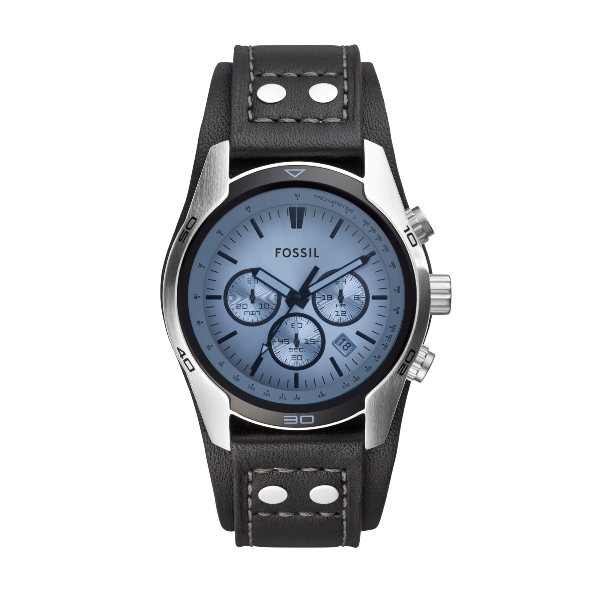 Fossil Orologio Coachman da uomo, movimento cronografo al quarzo con cinturino in pelle