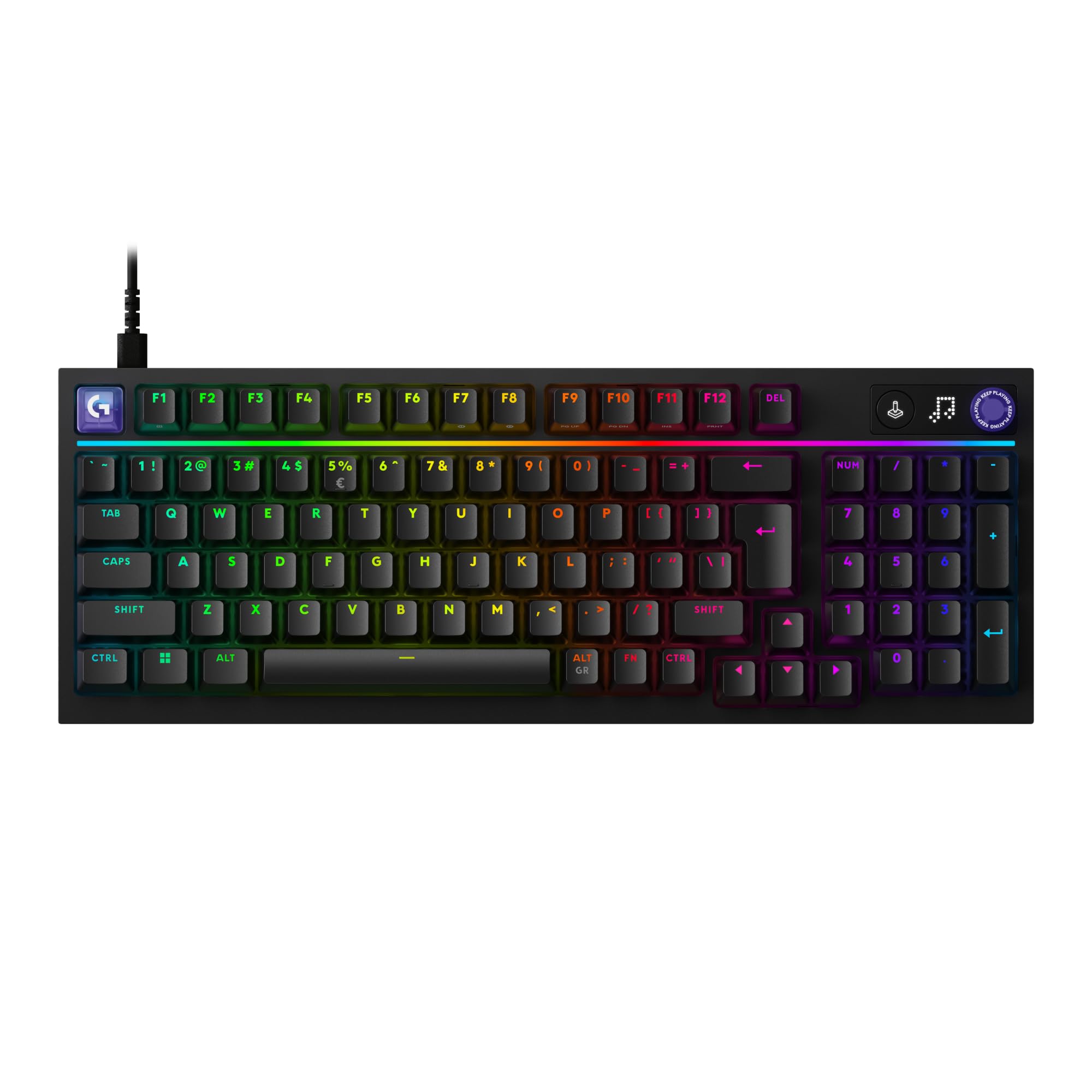 Logitech G316 X 98, frequenza di aggiornamento 8 kHz,switch tattili sostituibili a caldo, struttura guarnizioni,display a matrice di punti LED manopola,tasti in PBT doppio strato,…