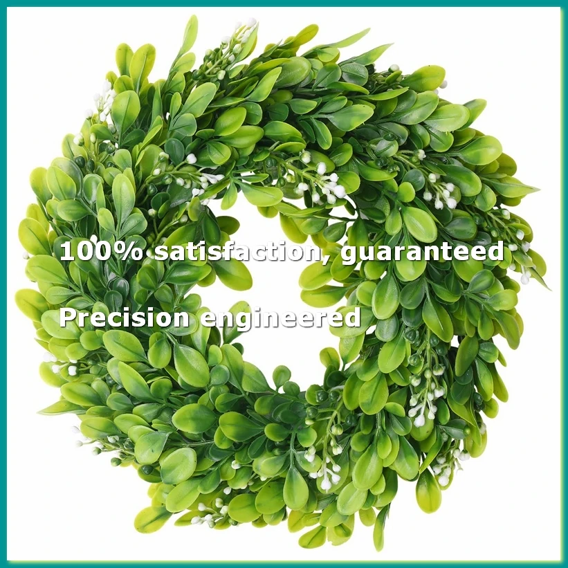 Confezione da 2 Ghirlande Artificiali in Bosso, Ghirlanda Finta per Decorazione Porta d'Ingresso, 10 Pollici-A07G