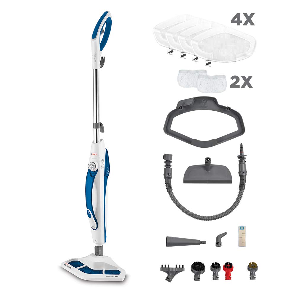 Polti Vaporetto SV460 Double, Scopa a Vapore 2 in 1 con Pulitore Portatile | Potenza 1500 W, 17 Accessori Inclusi, Riscaldamento in 15 Secondi, Serbatoio Estraibile, Spazzola Vapo…