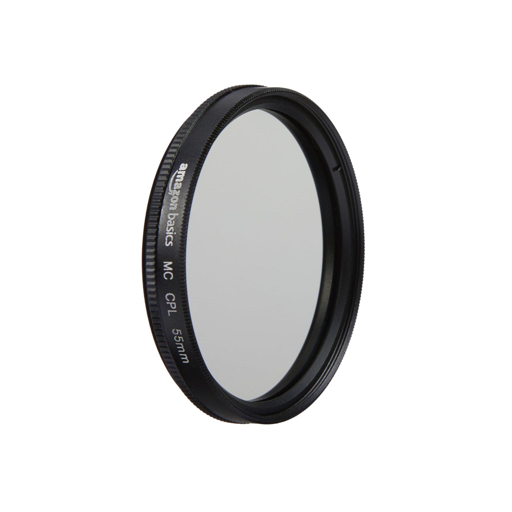 Amazon Basics 55 mm Filtro di Protezione Polarizzatore Circolare per Colori più Intensi, Riduzione dei Riflessi e dei Bagliori, Multistrato, Protegge da Polvere, Sporcizia e Graffi