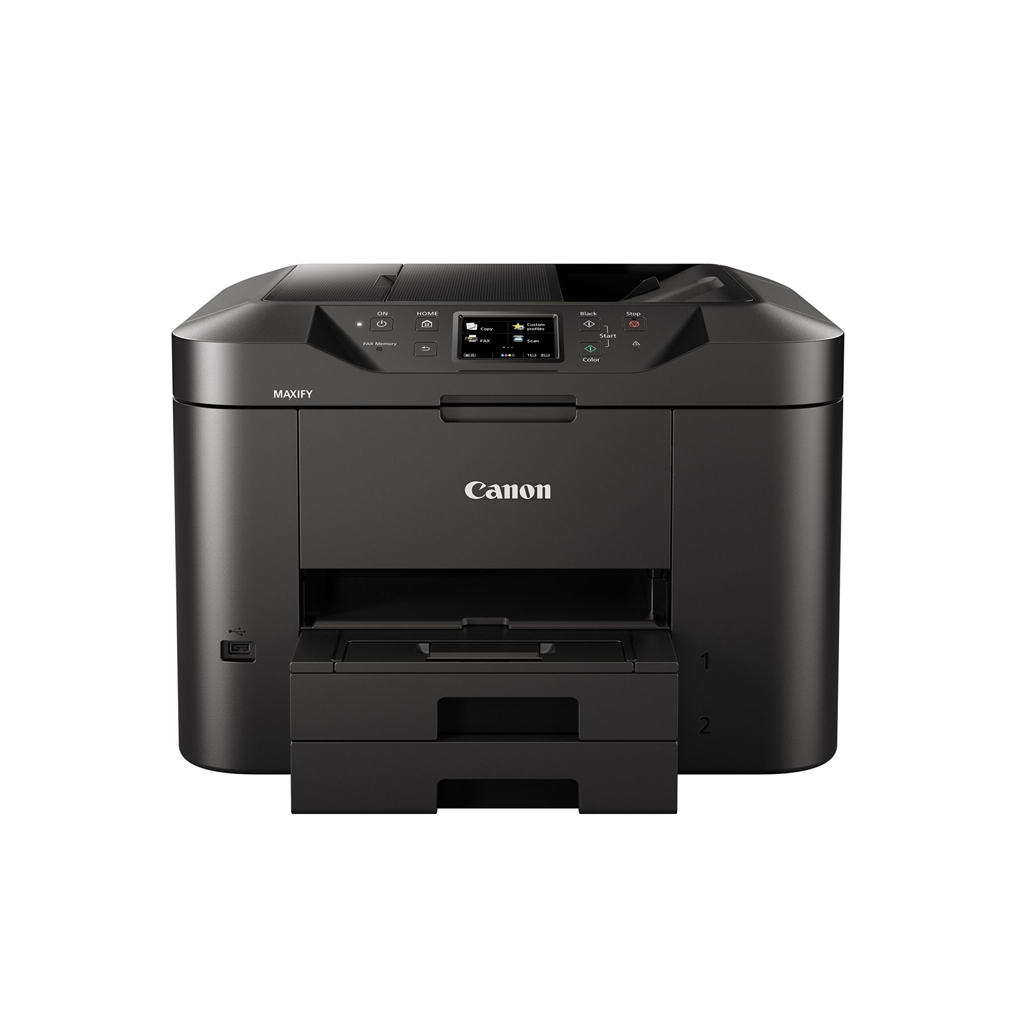 Canon Maxif MB2750 Stampante Multifunzione Inkjet, 24 ipm in Bianco e Nero, 15.5 ipm a Colori, 600 x 1200 dpi, Nero/Antracite