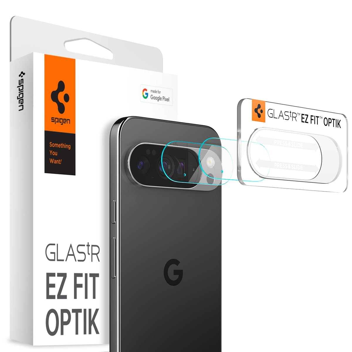 Spigen EZ Fit Optik Vetro Fotocamera [2P] per Google Pixel 10 Pro | Trasparente, Durezza 9H, Anello Totale, Ritagli precisi per l'obiettivo, Sicuri per il flash, Cristallino