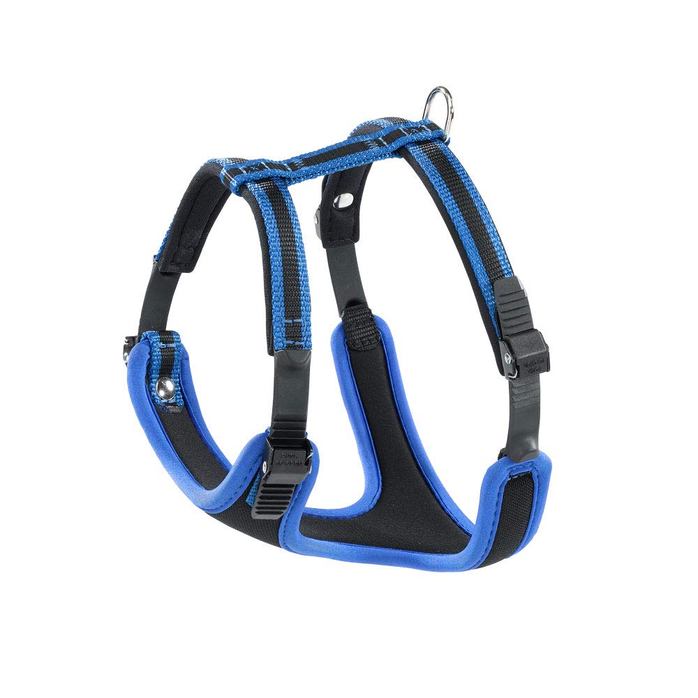 Ferplast Pettorina Cane Taglia Piccola ERGOCOMFORT, Pettorina Cane Regolabile, Comoda, Imbottita, Aggancio e Sgancio Rapido, Taglia S, Max 20 Kg Blu